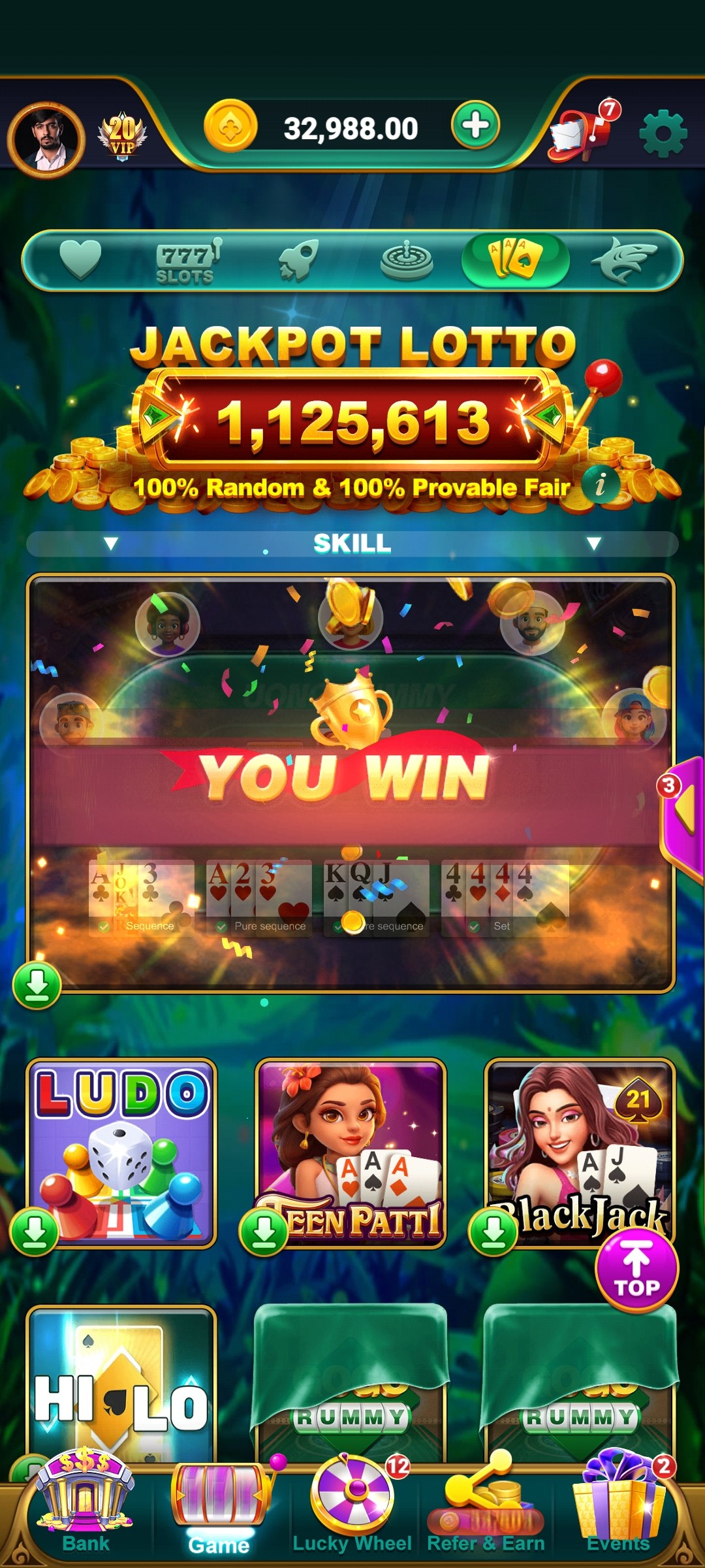 Casual Games inside Gogo Rummy